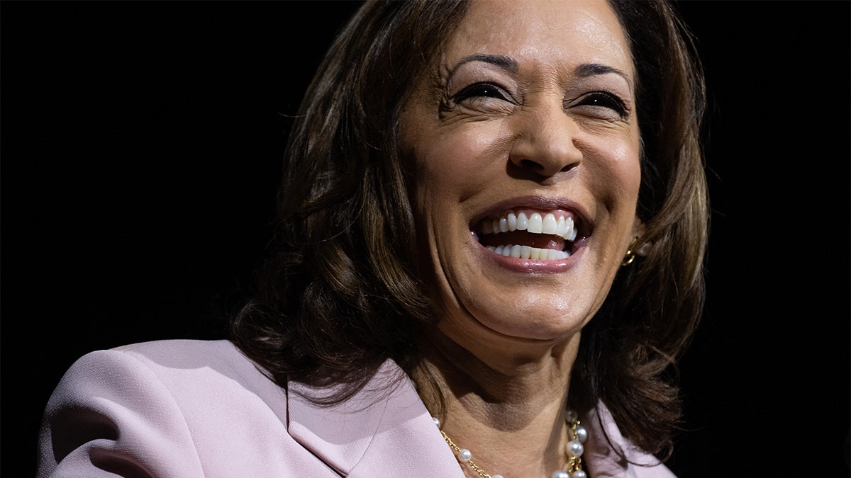 Vice President Kamala Harris laughing