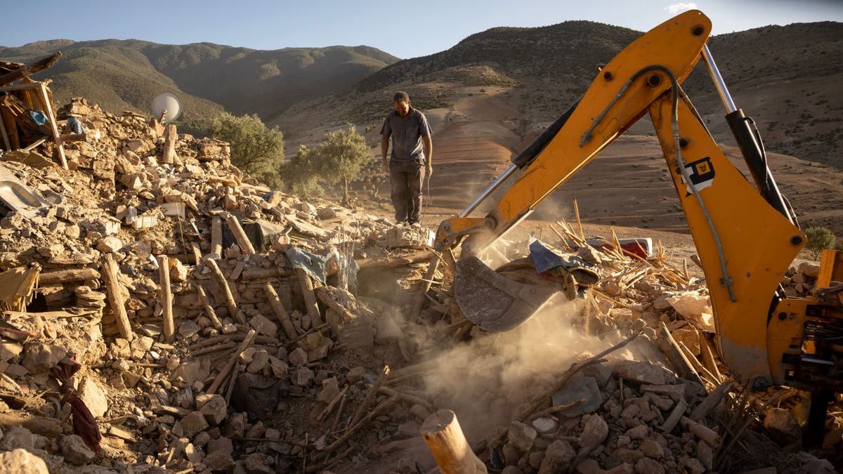 Rubble in Moroccan village