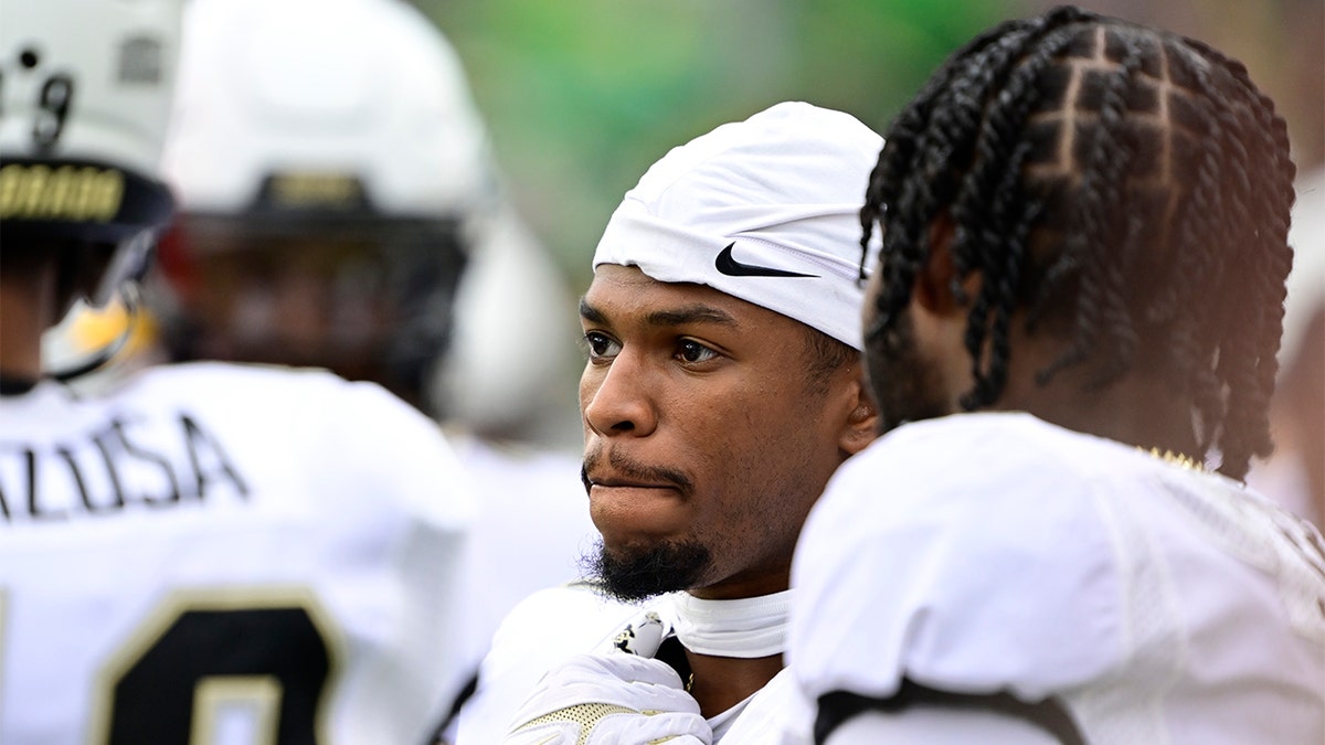 Shilo Sanders on the sidelines