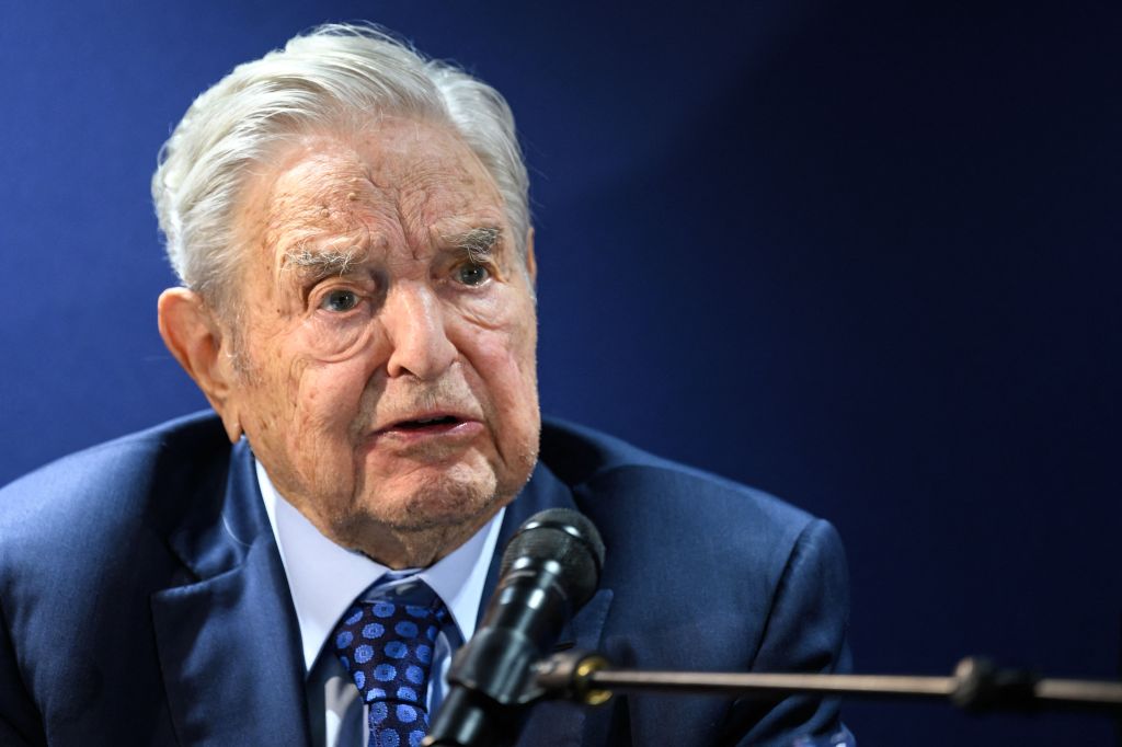 George Soros is pictured at an event in 2022.