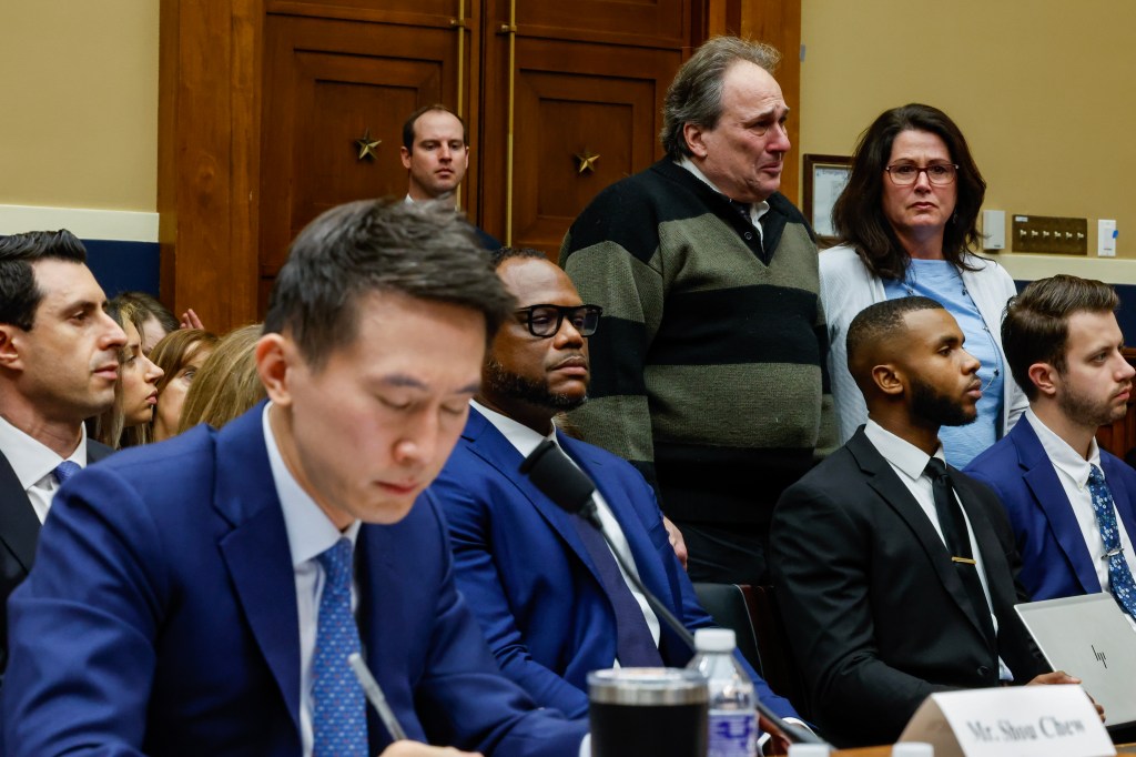 Dean and Michelle Nasca testifying in court on Capital Hill looking emotional. 