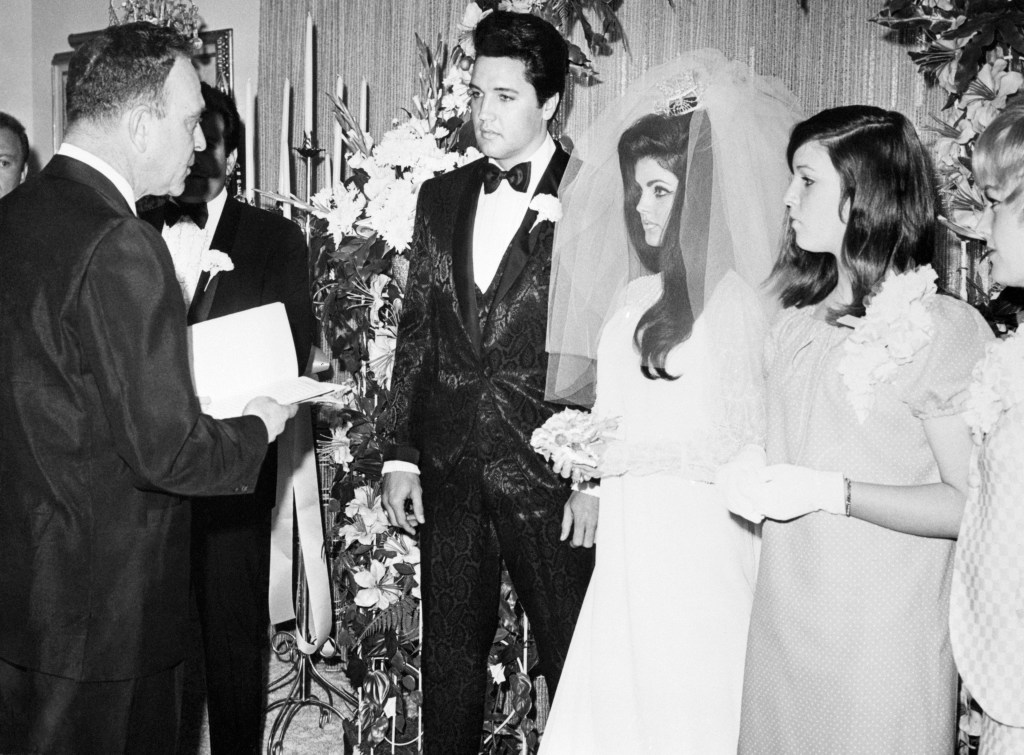 Photo of the Presley's getting married. 