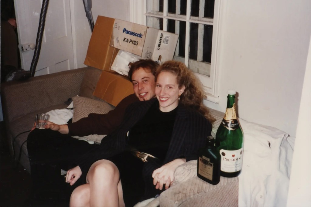 Musk and his then-girlfriend Jennifer Gwynne at the University of Pennsylvania in 1994.