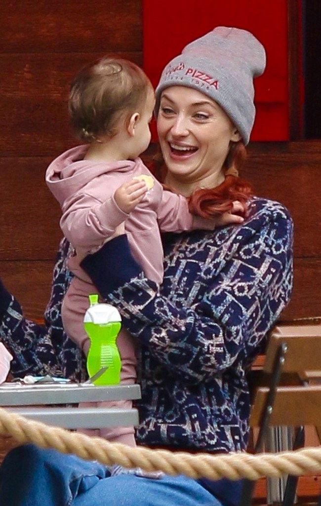 Sophie Turner and daughter Willa.
