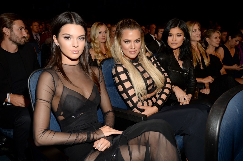 Kendall Jenner, Khloe Kardashian, and Kylie Jenner supporting Caitlyn Jenner at The 2015 ESPYS.
