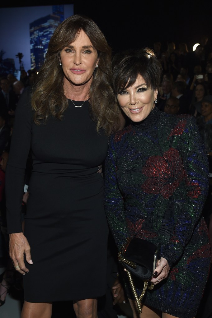 Caitlyn Jenner and Kris Jenner attend the 2015 Victoria's Secret Fashion Show at Lexington Avenue Armory on Nov. 10, 2015, in New York City.  