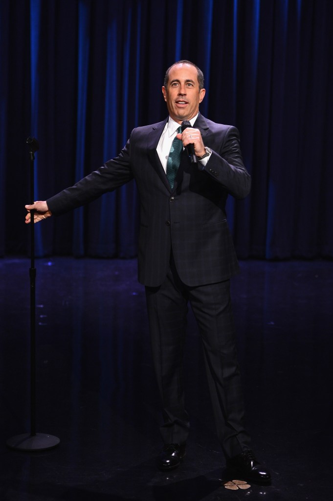 Jerry Seinfeld visits "The Tonight Show Starring Jimmy Fallon" at Rockefeller Center on February 18, 2014 in New York City.