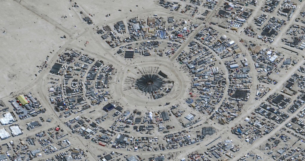 Aerial view of Burning Man