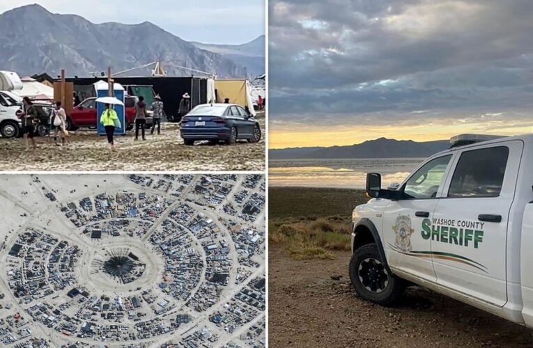 Death reported at drenched site of Burning Man festival