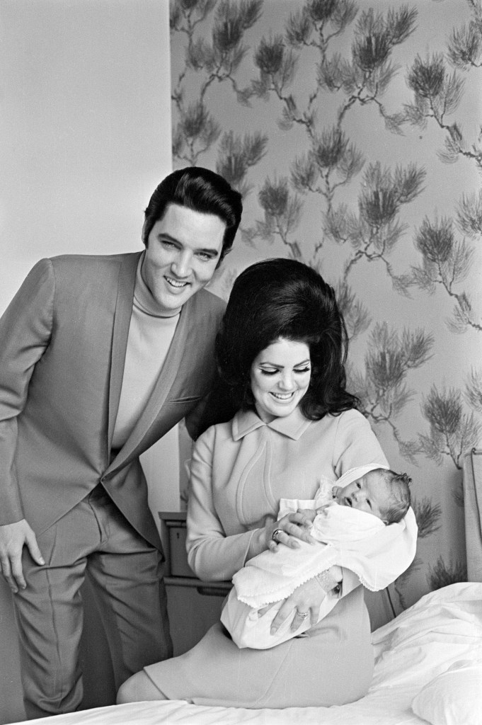 Photo of Elvis Presley and his family. 