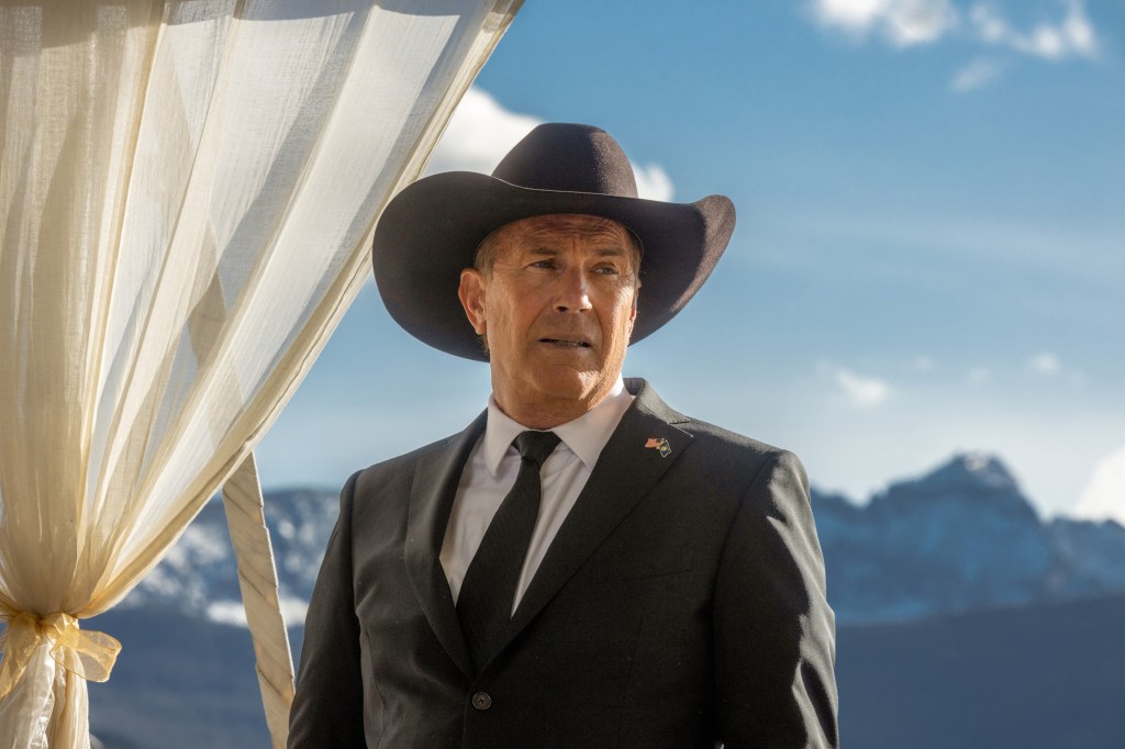 Kevin Costner in a cowboy hat. 