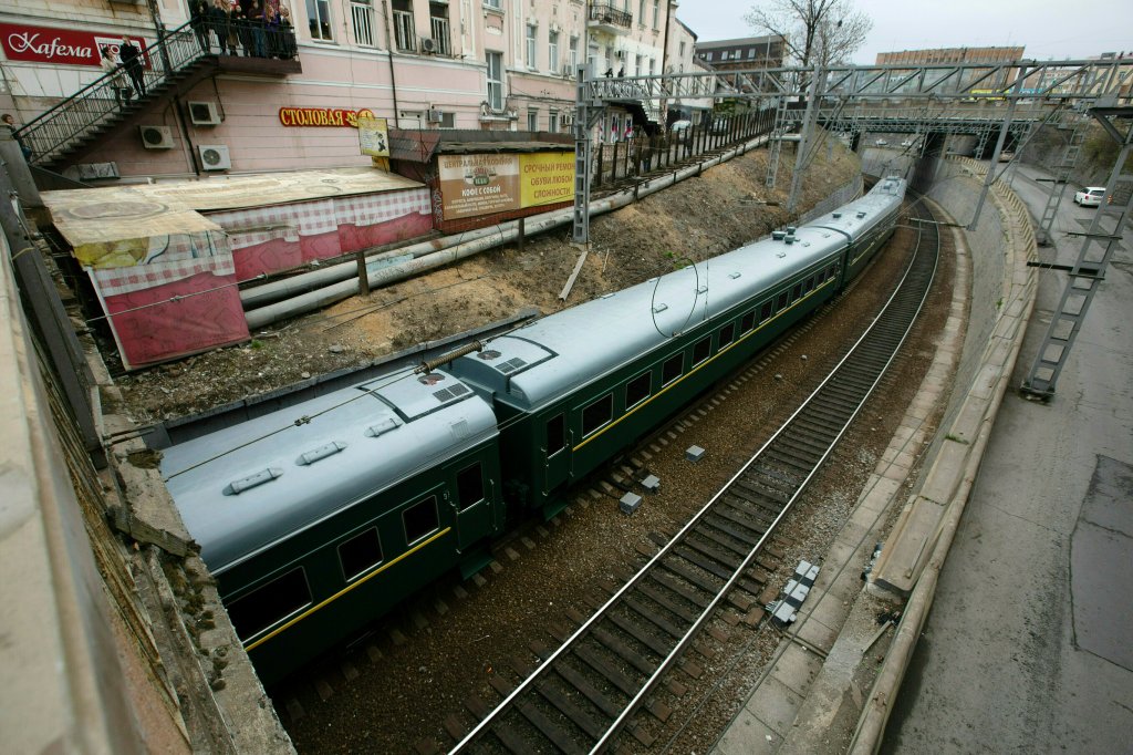 train in Russia carrying Kim Jong Un