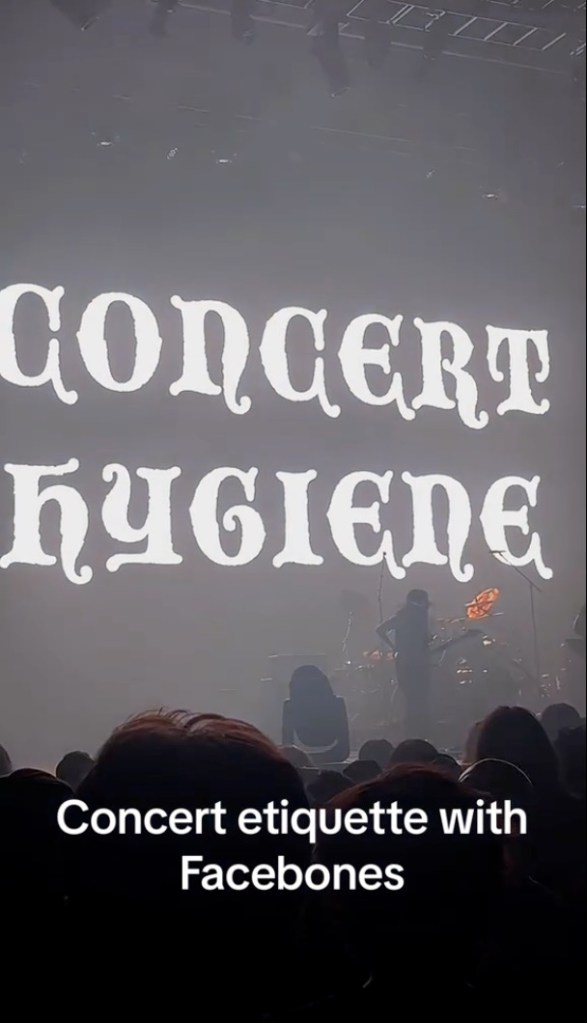 A death metal band played a video ahead of the show urging fans to shower and practice good 'concert hygiene,' and people are saying the PSA needs to be at every concert 
