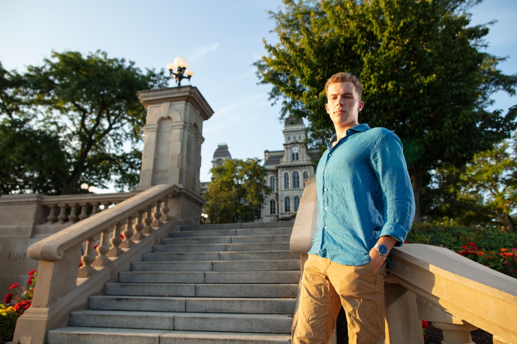 John J. Parker outside on the Syracuse University campus. 