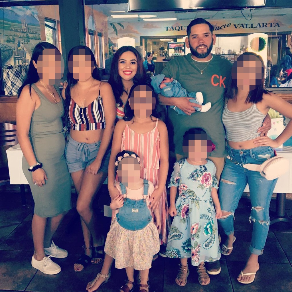 The Zunigas are pictured with their family.