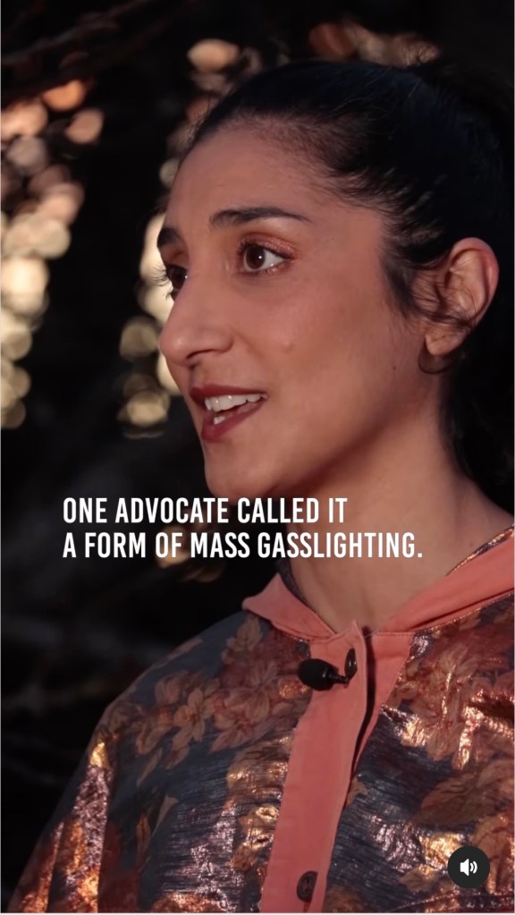 A left-wing activist speaks in a video posted by Alexandria Ocasio-Cortez.