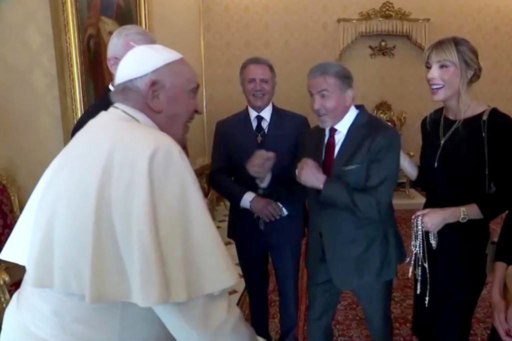 Sylvester Stallone meets Pope Francis in Vatican City: 'Ready? We Box!'