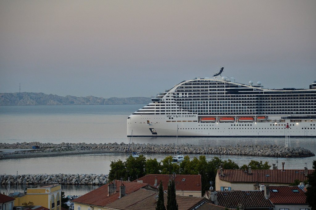 A cruise ship.