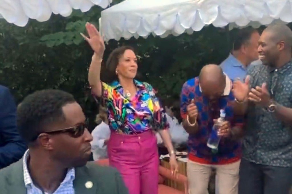 Kamala Harris dances.