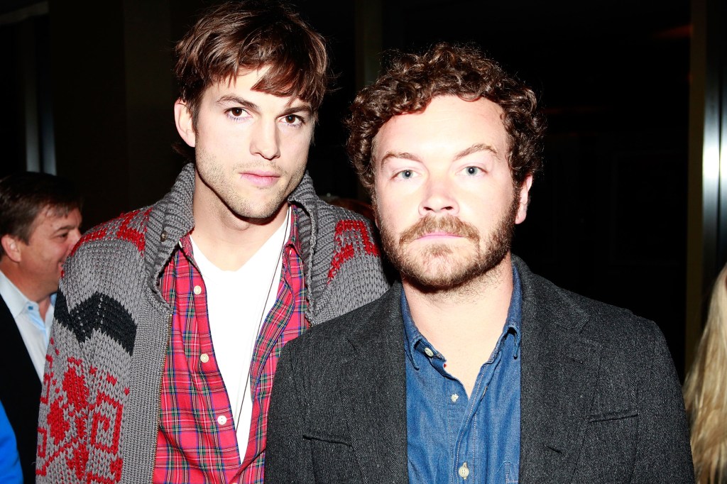 Ashton Kutcher and Danny Masterson pose at the Gallery for the People: Spring Collection on March 6, 2012, in West Hollywood.