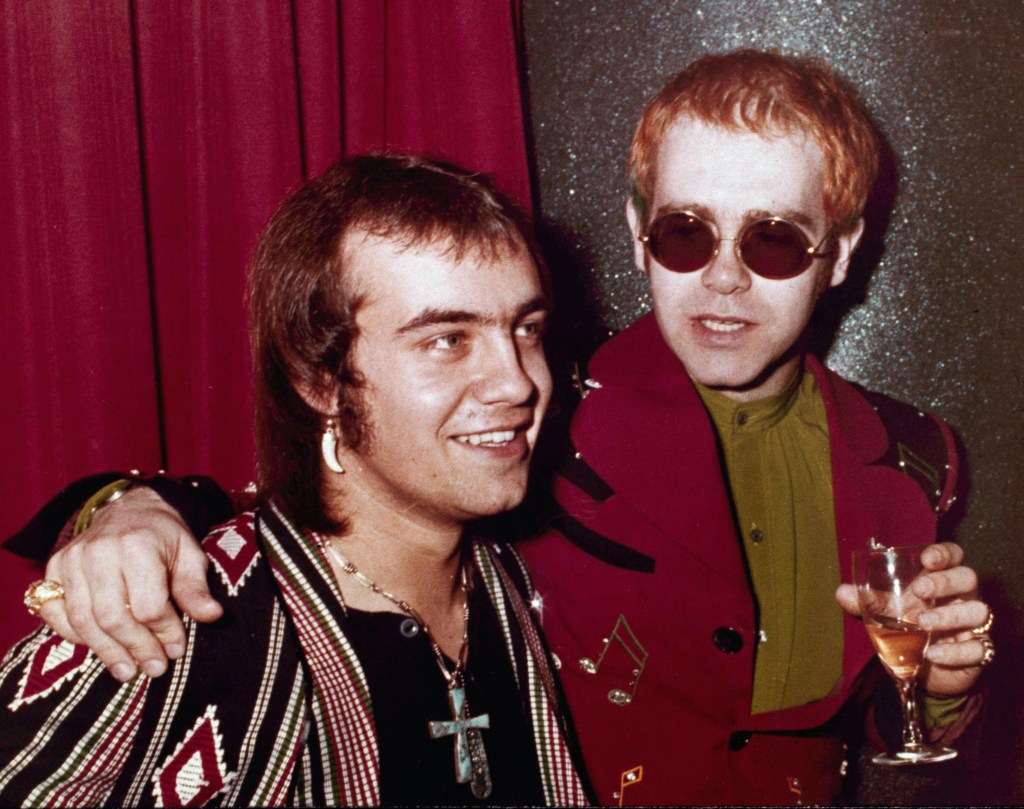 John and Taupin in London on March 5, 1973. 
