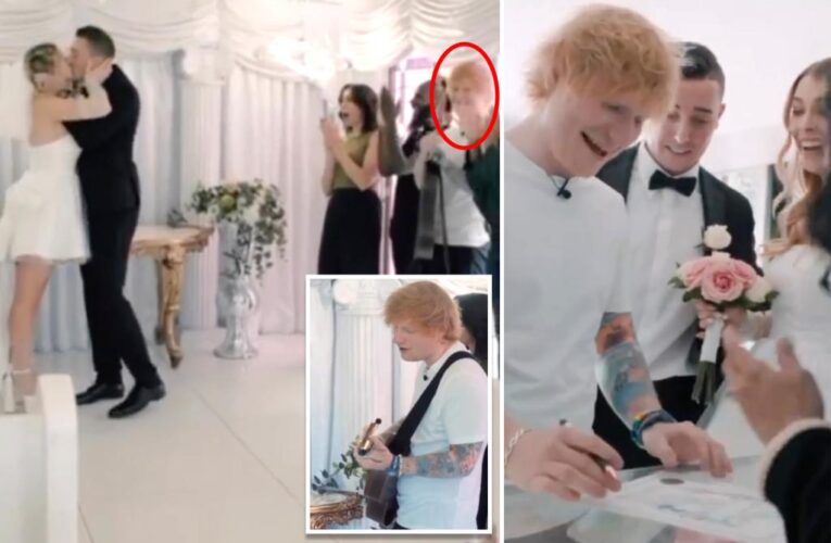 Ed Sheeran crashes Vegas wedding to serenade bride and groom