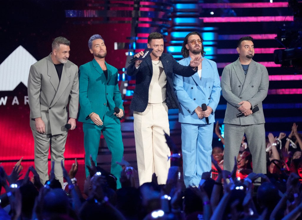 'N Sync at the 2023 VMAs.