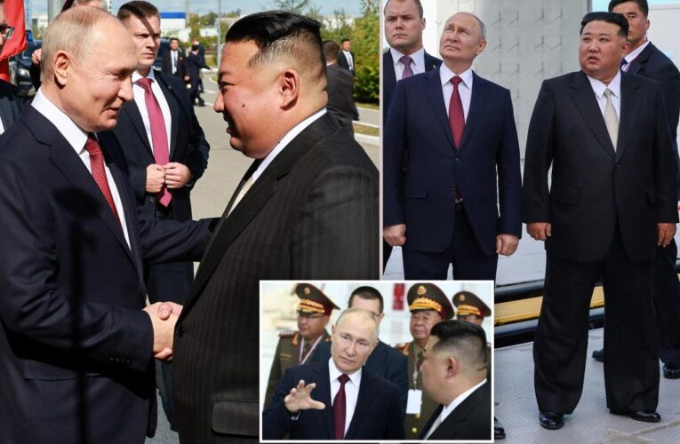 North Korea’s Kim Jong Un meets with Russia’s Vladimir Putin
