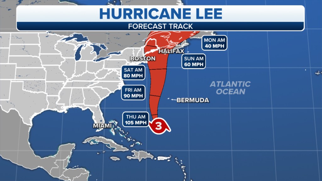 The storm is then expected to continue north well off the mid-Atlantic and Northeast coast for the rest of the week, reaching Nova Scotia by Sunday morning.