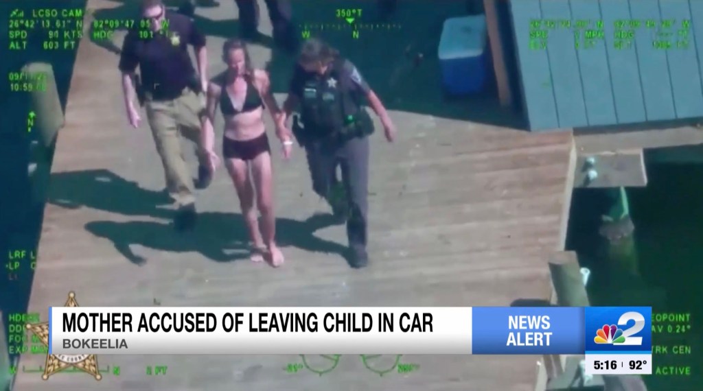 Daugherty being arrested on pier.