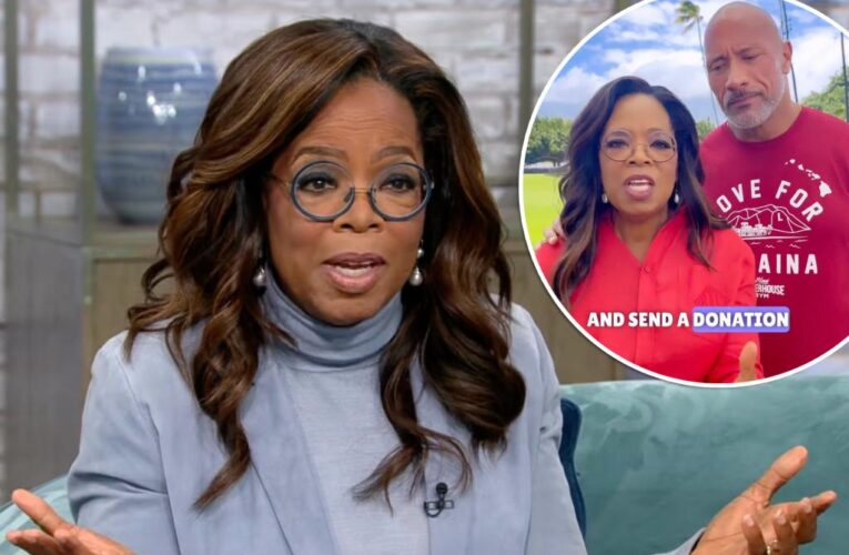 Oprah Winfrey shocked over Maui fire donation backlash