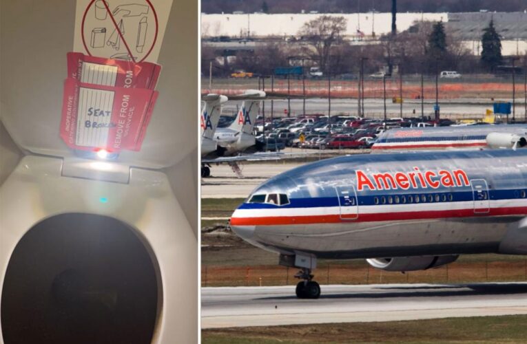 Photo shows iPhone allegedly placed in American Airlines bathroom: family