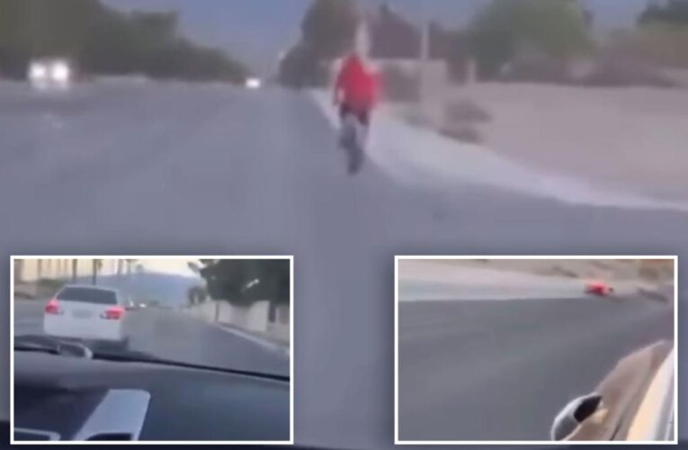 Retired police chief was intentionally mowed down on bike by teen driver, disturbing video shows: ‘hit his ass’