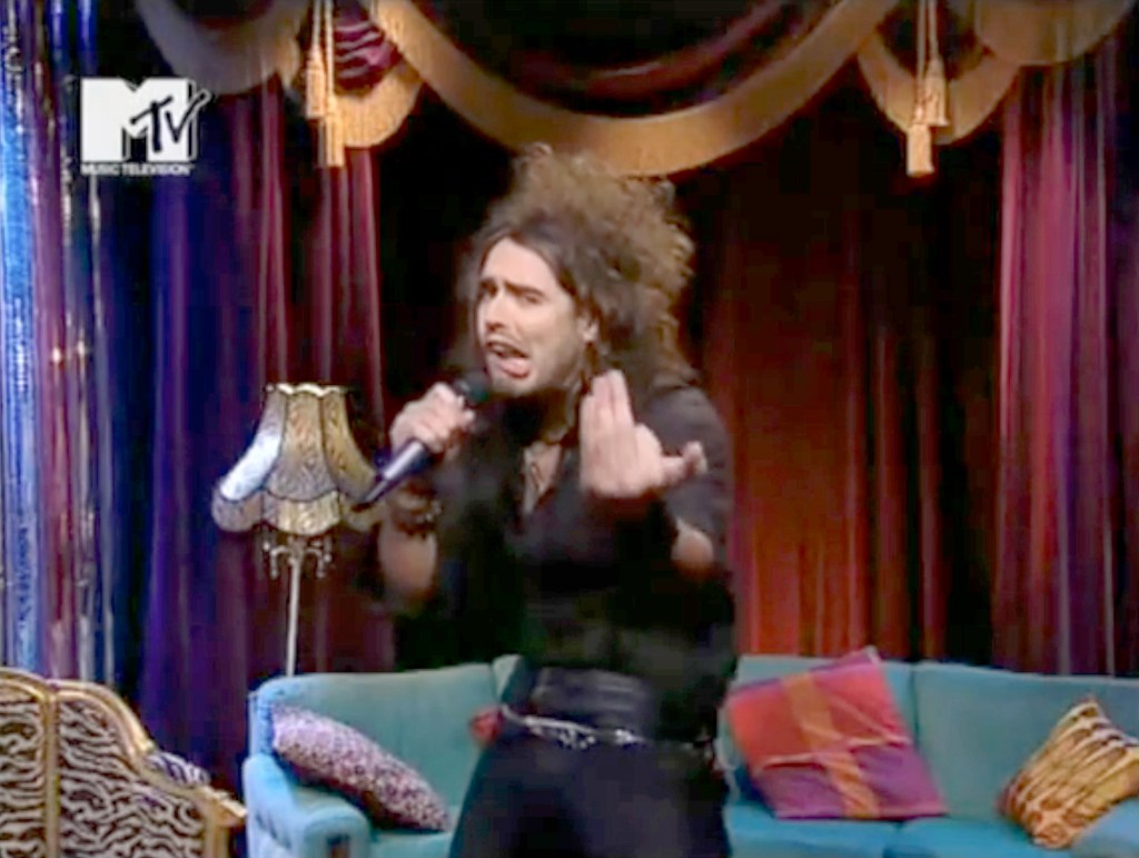 Russell Brand hosting his short-lived MTV show "1 Leicester Square" in 2006.