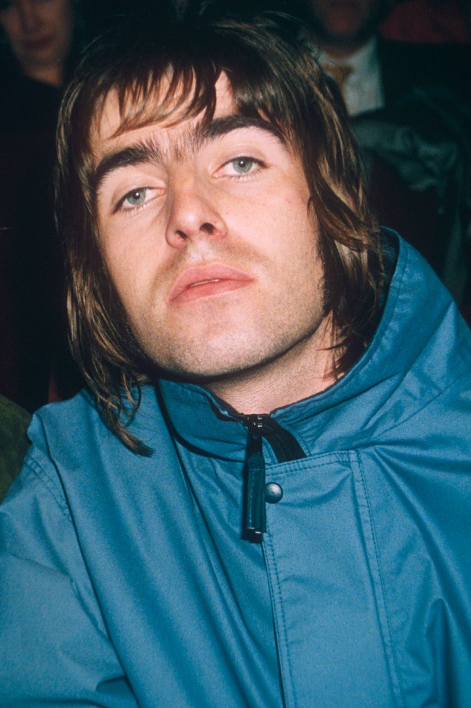 Liam Gallagher scowling at the camera. 