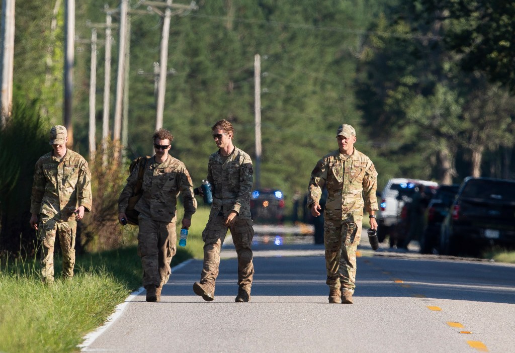 Fighter jet plane crash personnel