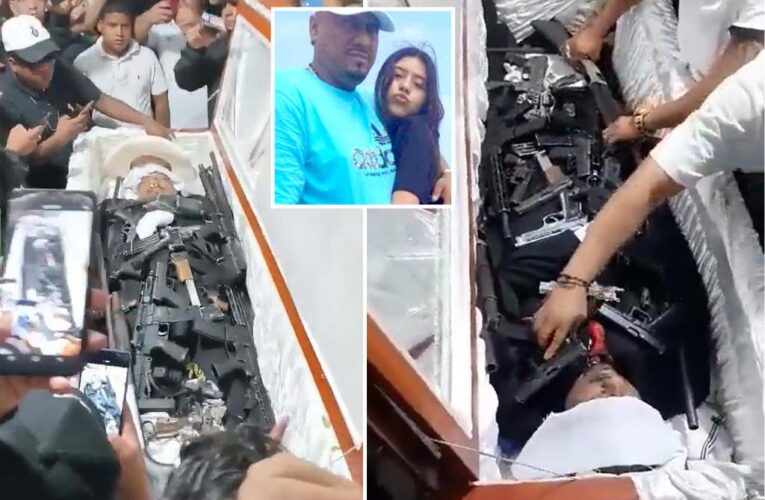 Murdered cartel boss ‘El Fatal’ buried with hundreds of guns