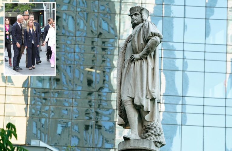 Italian PM Giorgia Meloni pops up to support NYC’s Christopher Columbus statue