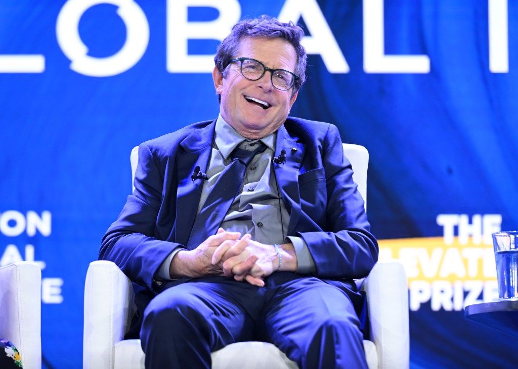 Michael J. Fox speaks onstage during the Clinton Global Initiative September 2023 Meeting at New York Hilton Midtown on September 19, 2023, in New York City.