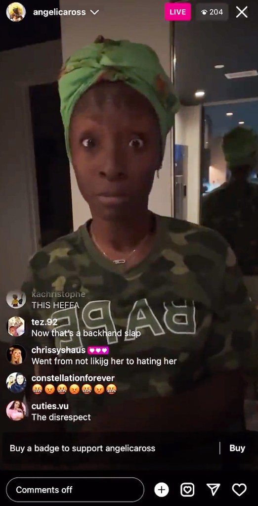 The footage, which was taken from an undated Instagram livestream, was posted Wednesday on X (formerly Twitter). 