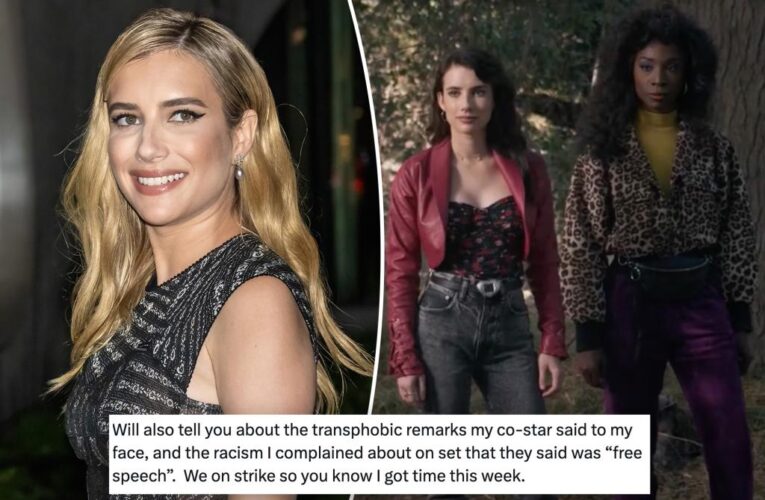 Emma Roberts accused of transphobia by ‘AHS’ co-star
