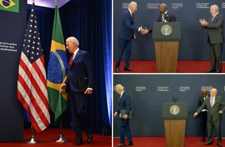 Biden walks into flag, appears to snub Brazil’s president