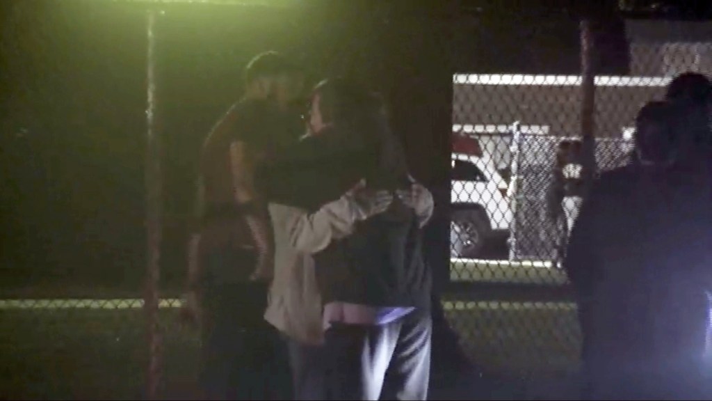 Farmingdale students on other buses were greeted with hugs when they returned Thursday night.
