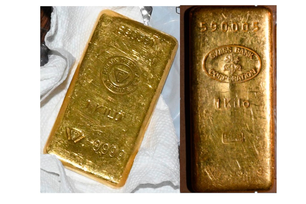 Bars of gold allegedly held by Sen/ Bob Menendez