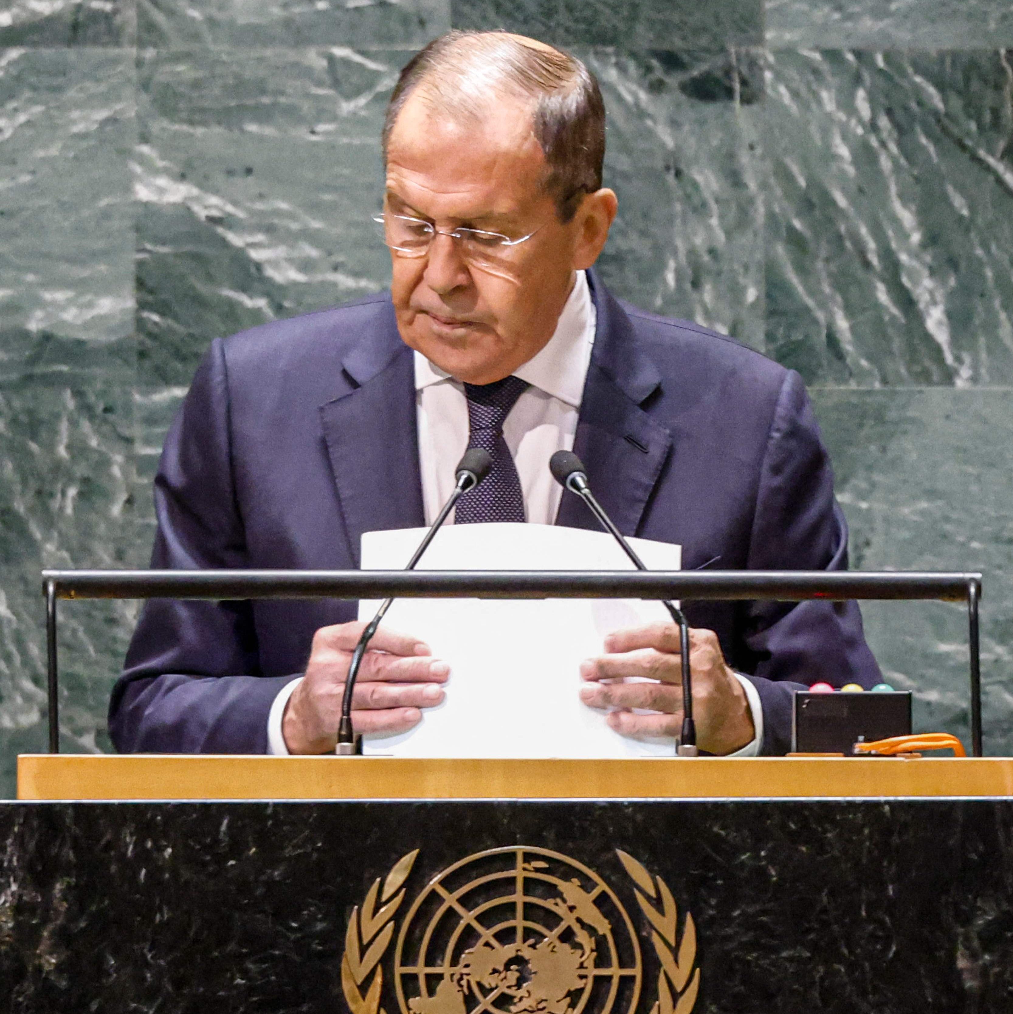 Lavrov blamed the United States for starting the war in Ukraine while speaking on Saturday