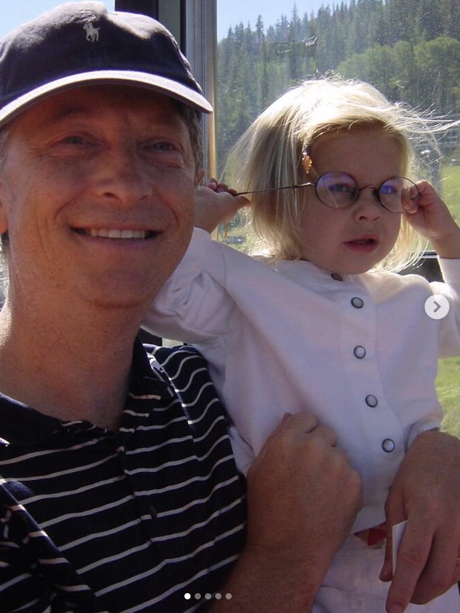 Bill Gates with Phoebe Gates as a child