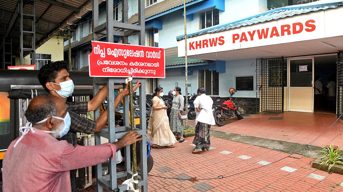 Nipah isolation ward sign in India