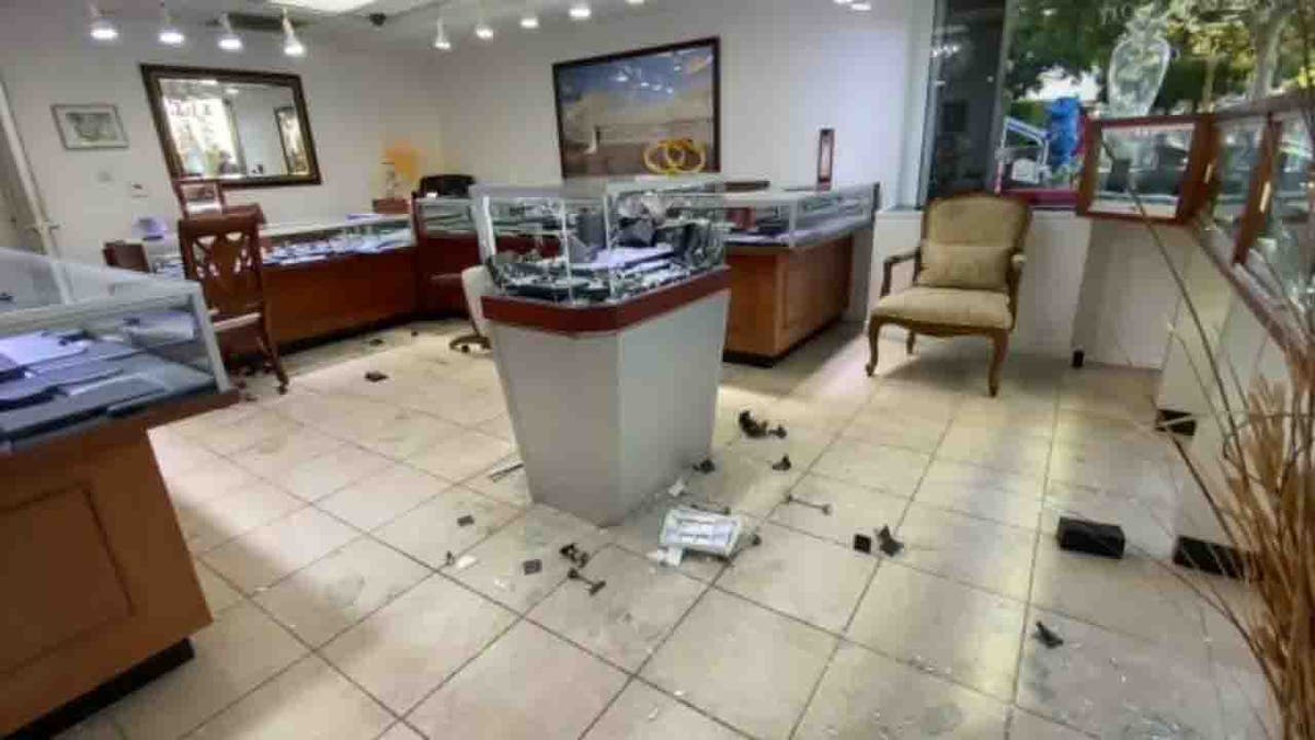 smash-and-grab aftermath