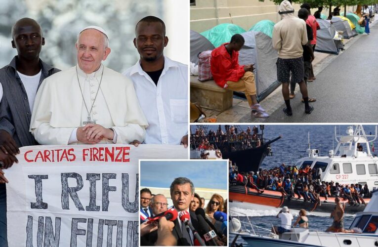 Pope Francis visits Marseille as anti-migrant views grow in Europe with talk of fences and blockades