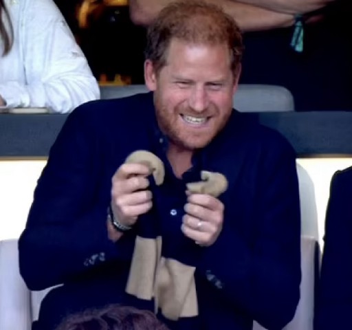 Prince Harry looks on as LAFC takes on Inter Miami in Los Angeles on Sep. 3, 2023. 